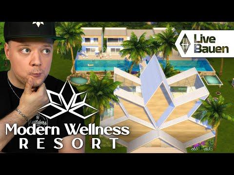 Modern Wellness Resort #3 Live Bauen 🔴 mit Die Sims 4 Auf ins Abenteuer! Erweiterungspack