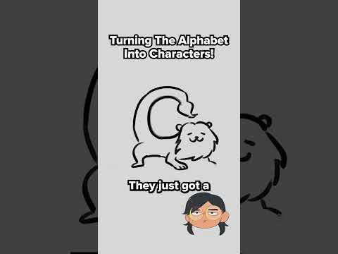 Turning Every Letter into a Character #drawing #cartoon #art #letter #alphabet #c