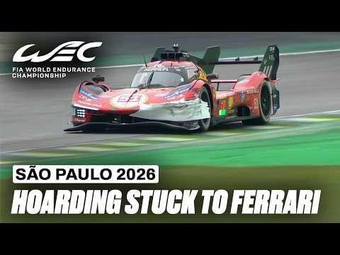 Ferrari Hits the Barriers and Picks Up Hoarding | Rolex 6 Hours of São Paulo 2026 | FIA WEC