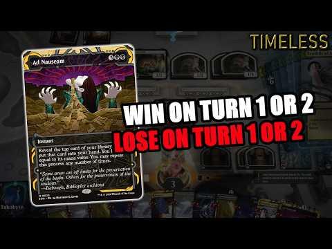 All In Ad Nauseam Storm! If You Want Quick Games | Timeless BO3 | MTG Arena
