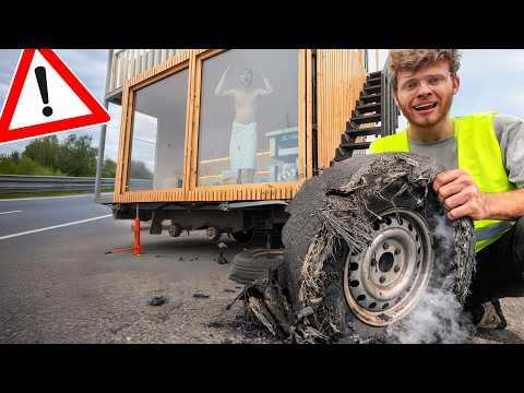 Schafft es unsere 3-stöckige Sauna in die Alpen?