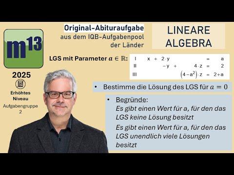Abitur-Aufgabe: 2025 - LINEARE ALGEBRA - OHimi - erhöhtes Niveau - Aufgabengruppe 2