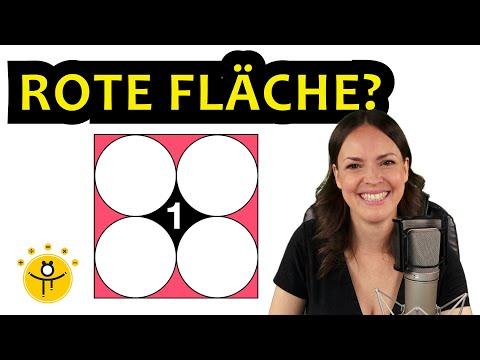 4 Kreise im Quadrat – Wie groß ist die rote Fläche?