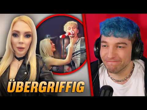 Sie bedrängt ihn und klaut sein Mikrofon während des Auftritts | Rezo reagiert