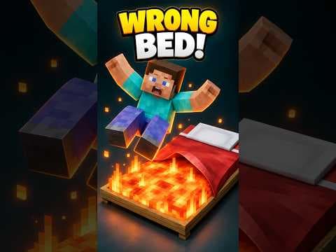 Steve Thought This Was a Normal Bed... 😱 #Minecraft #Shorts