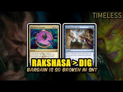 Rakshasa’s Bargain is BROKEN! – The Better DIG in Show and Tell? | Timeless BO3 | MTG Arena