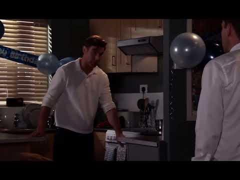 Coronation Street - Theo Chucks Stuff At Todd, Todd Stands Up To Him, And Theo Tries To Stab Him