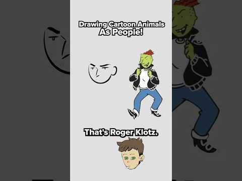 Drawing Cartoon Animals as People #drawing #cartoon #animal #character #guessinggame #art #funny