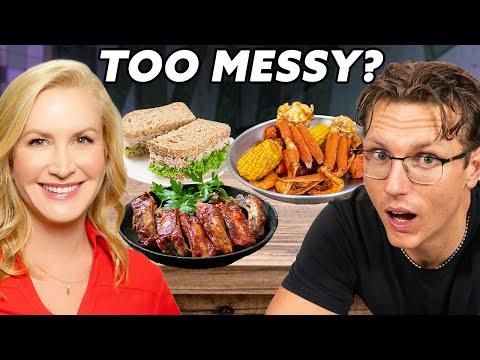 What's the WORST First Date Food? (ft. Angela Kinsey)