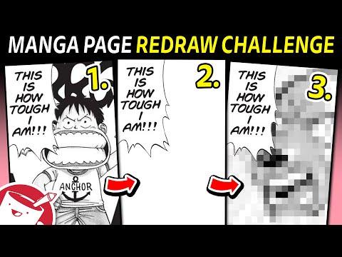Redrawing Full Manga Pages Based ONLY on the Panels and Text