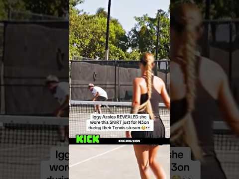 Iggy Azalea REVEALED she wore this SKIRT just for N3on during their Tennis stream 😳👀