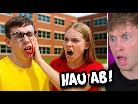 Nerd spricht HÜBSCHES Mädchen an