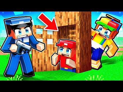 Using SECRET BASES To Hide From POLICE in Minecraft