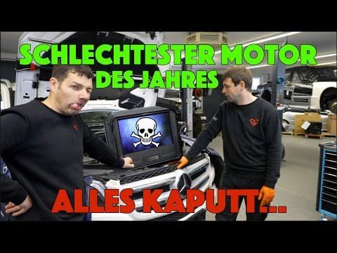Voll Katastrophe Mercedes Motor am Ende seines Lebens