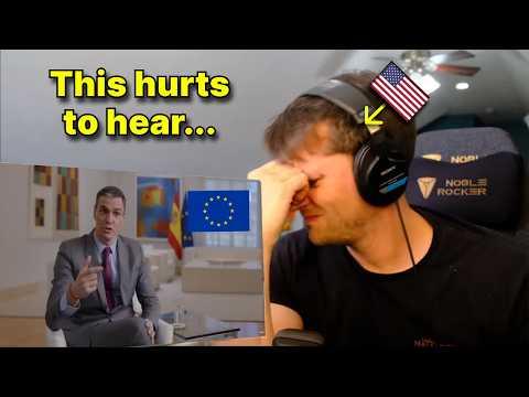 American reacts to Spain’s PM Annihilates Trump and his "Illegal war"