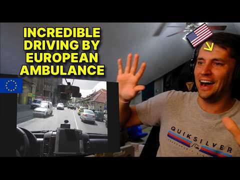 American reacts to INCREDIBLE European Ambulance Driving