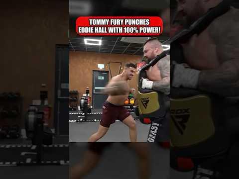 Tommy Fury punches Eddie Hall with full power #boxing