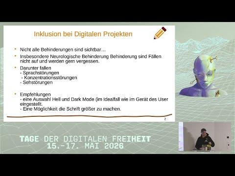 TDF 2026 - Inklusion bei Digitalen Projekten