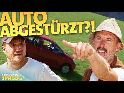 Frederick Lau kann es nicht mehr aufhalten: Auto rollt den Berg runter! | Verstehen Sie Spaß?