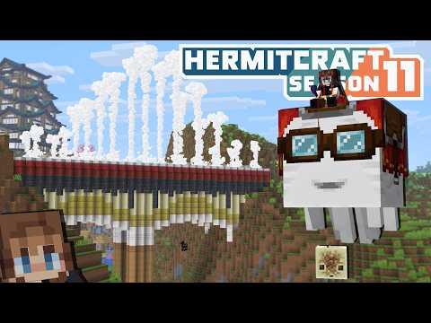 Building a Bridge With Geysers! | Hermitcraft 11: Episode 16