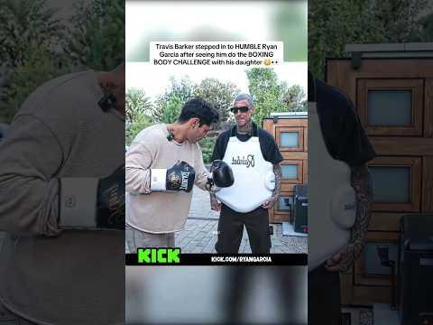 Travis Barker HUMBLED Ryan Garcia after seeing him do the BOXING BODY CHALLENGE with his daughter 😳👀