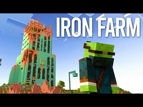 Building a Skyscraper with an IRON FARM! - Let's Play Minecraft 679