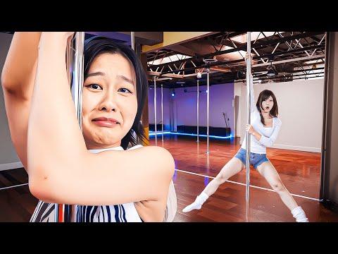 we learned how to pole dance