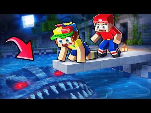 OUR POOL IS CURSED IN MINECRAFT!