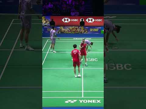 A little help from the net #shorts #badminton #BWF