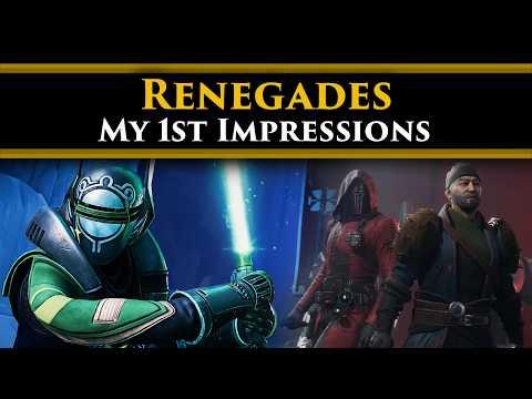 Destiny 2 - My 1st Impressions of Renegades. (Star Wars Balance, Campaign, New Loot, & More).
