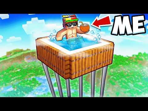 I Built The World's TALLEST HOT TUB In Minecraft!