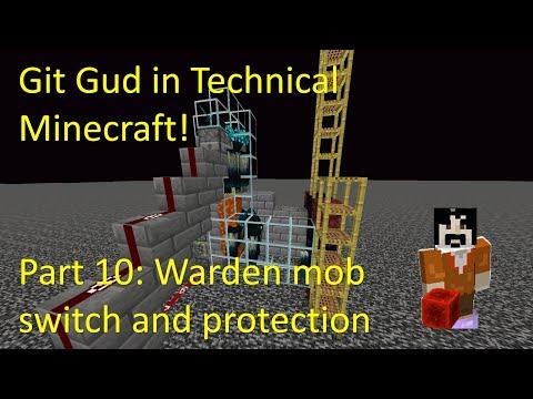 Warden protection and mob swich! "Git gud in Technical Minecraft", Java 1.19-1.21