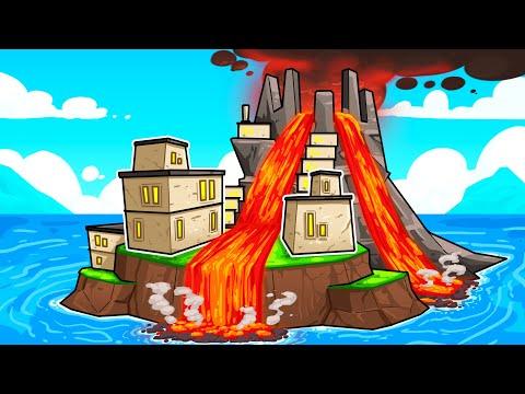 I built a city ON AN ACTIVE VOLCANO!