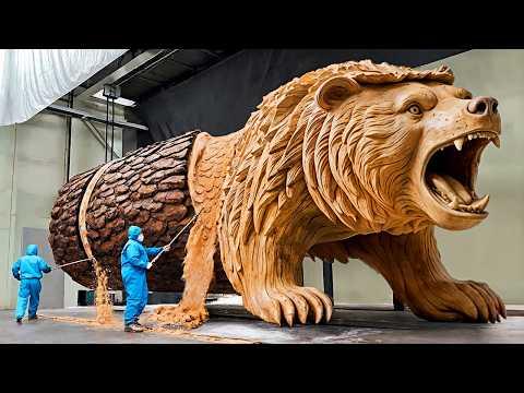 Unglaubliche Holzbearbeitungstechniken und Holzschnitzmaschinen