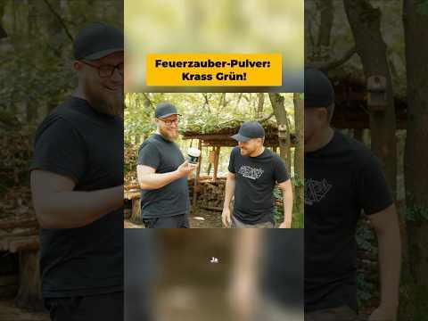 Feuerzauber Pulver - Krass Grün! 🔥 Geht das Feuer Viral #naturensöhne
