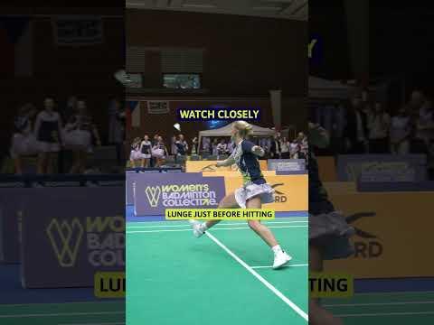 Perfect net lunge timing #shorts #badminton #technique