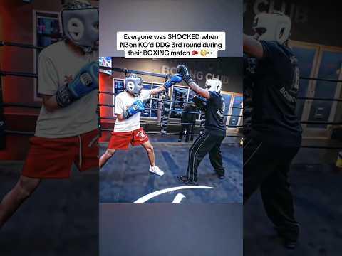 Everyone was SHOCKED when N3on KO’d DDG 3rd round during their BOXING match 🥊 😳👀 #n3on #ddg