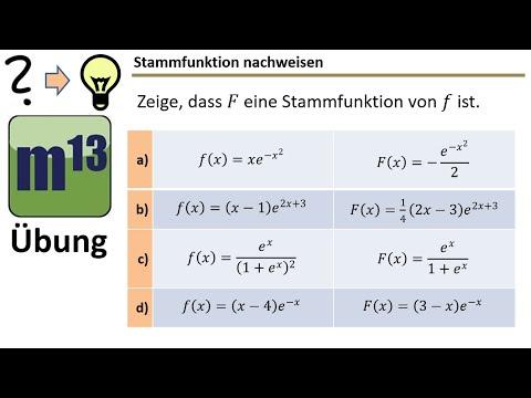 Integralrechnung: Stammfunktion nachweisen (mit e-Funktionstermen)