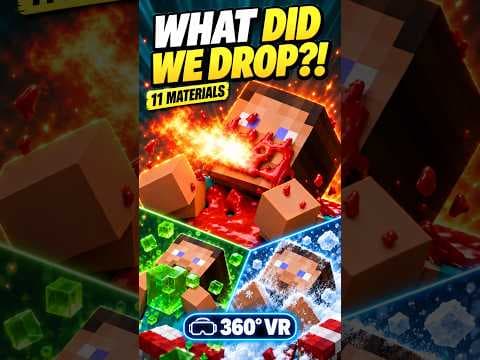 😆Dropped 11 Different Materials on Steve!😆