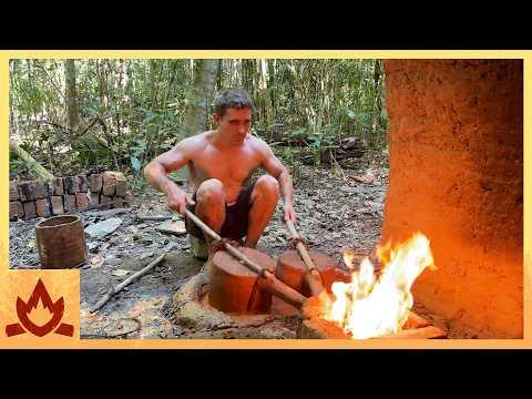 Primitive Technology: Double water bellows