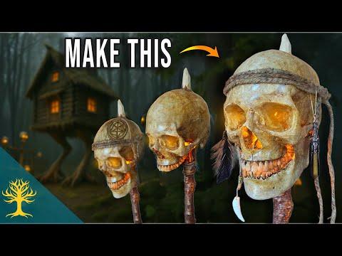 DIY Glowing Skull Lantern (Baba Yaga Folklore Inspired!)
