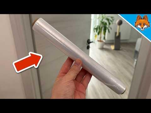 Wickel Frischhaltefolie um deine Türen und STAUNE WAS PASSIERT💥(Genialer Trick)🤯