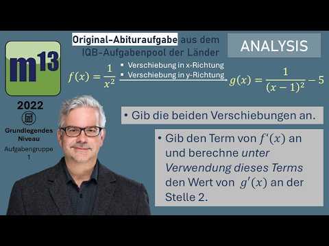 Abitur-Aufgabe: 2022 - ANALYSIS - grundlegendes Niveau - Aufgabengruppe 1