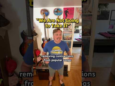 removing contractions from popular songs