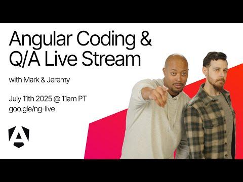 Starting now: Angular Coding Q&A Live Stream 🔥