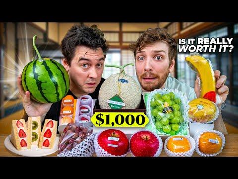 I Tried Japan's Insanely Expensive Fruit 🇯🇵 Feat. @CDawgVA