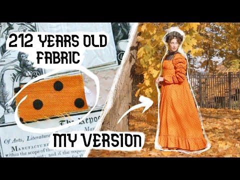 I Made a Halloween Dress Based on Fabric from 1812 👻